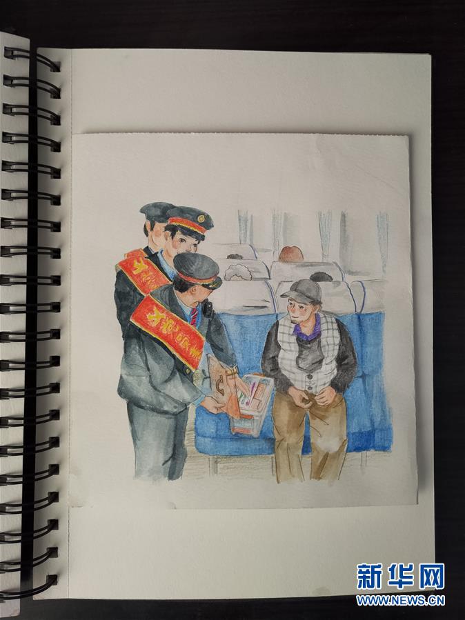 (新春走基層·圖文互動)(2)插畫里的春運(yùn)故事