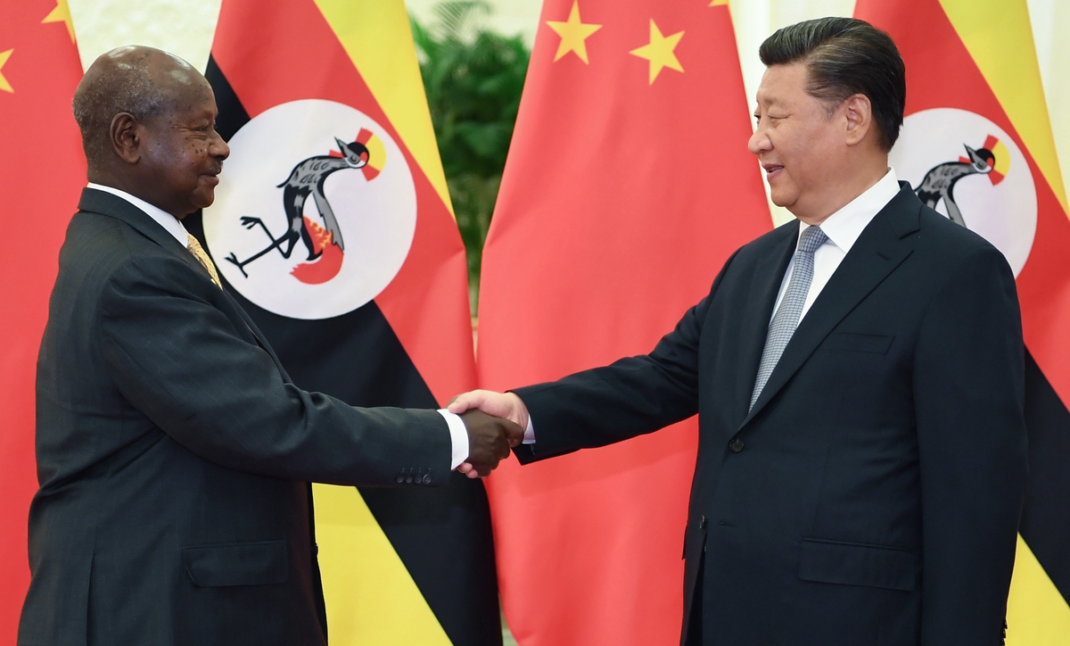 習(xí)近平會見烏干達總統(tǒng)穆塞韋尼